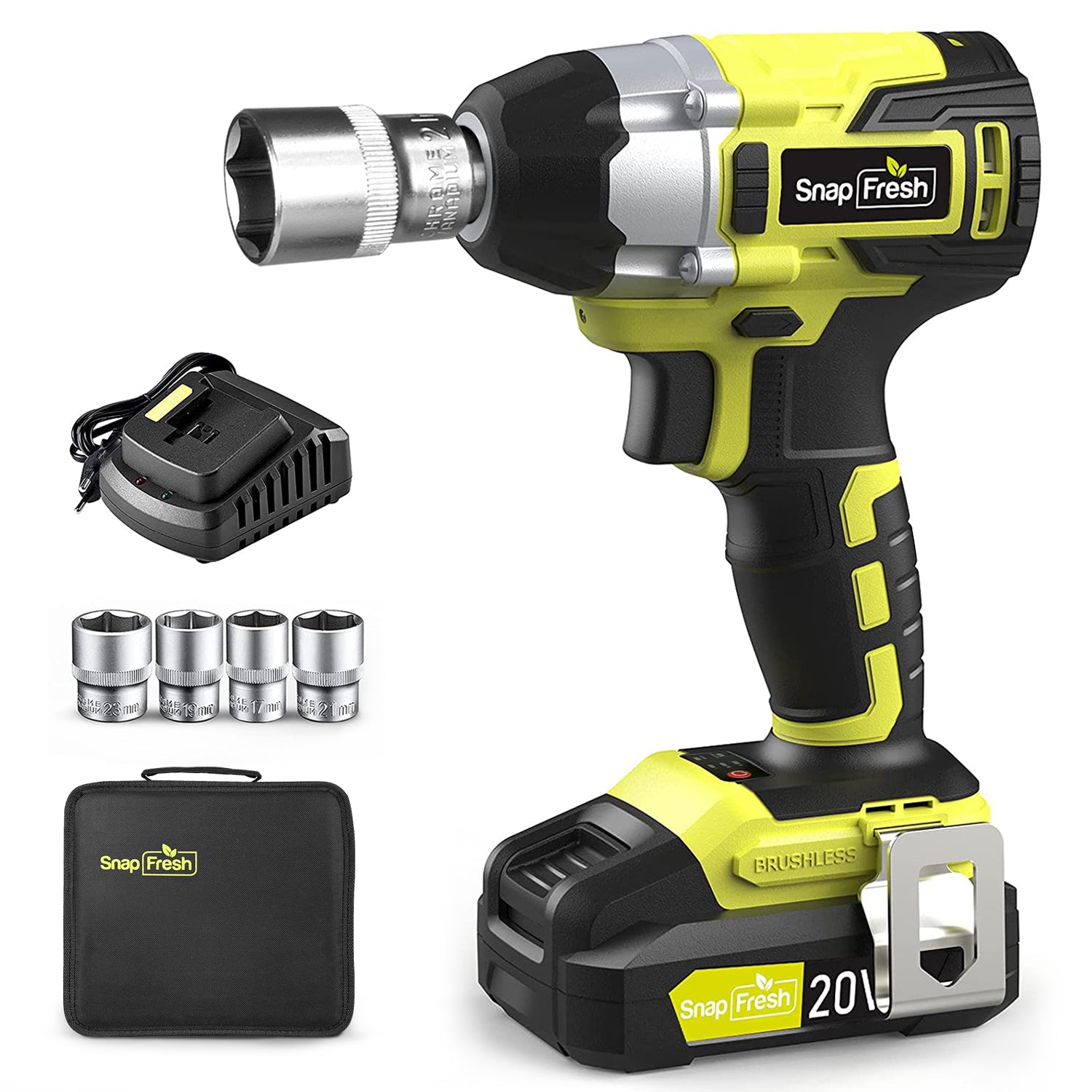 20V Brushless Cordless Impact Wrench Kit (BBT-POB06)