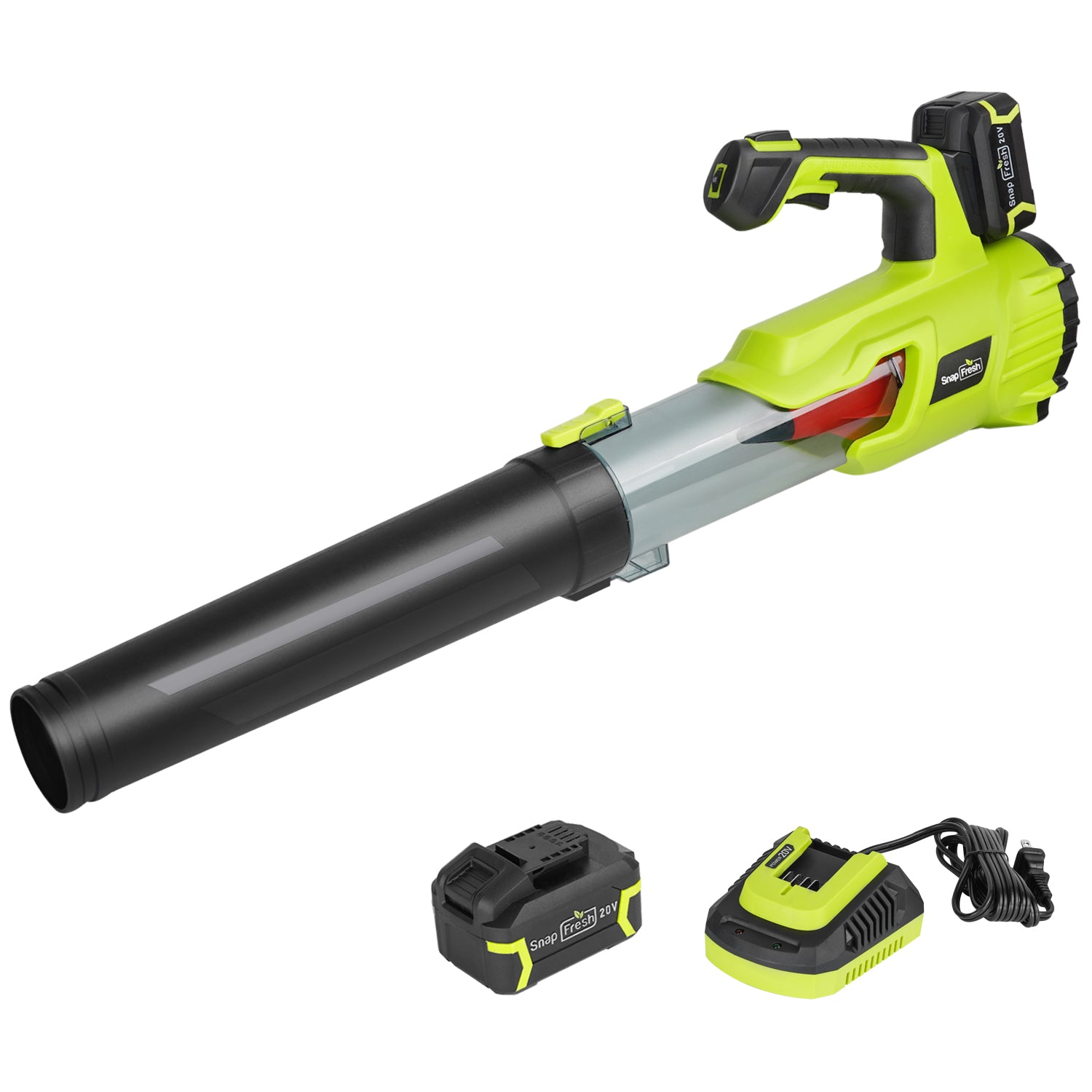 40V 120 MPH - 450 CFM Brushless Leaf Blower, 4.0Ah Battery And Charger