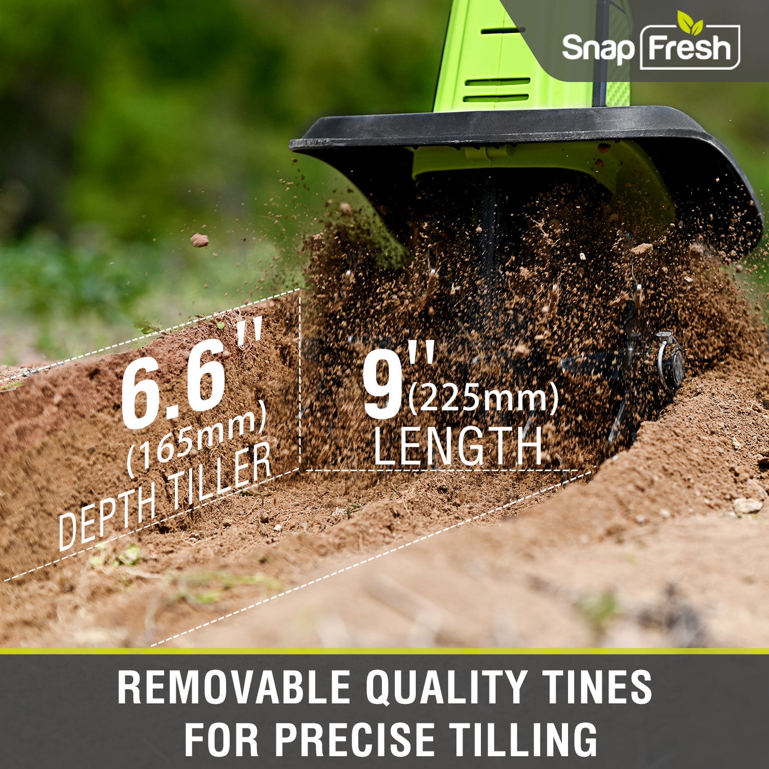 20V Cordless Tiller Cultivator with 4.0AH Battery and Fast Charger