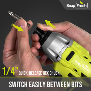 20V Impact Driver Set with 2.0Ah Li-ion Battery and Charger (BBT-POB04) - SnapFresh