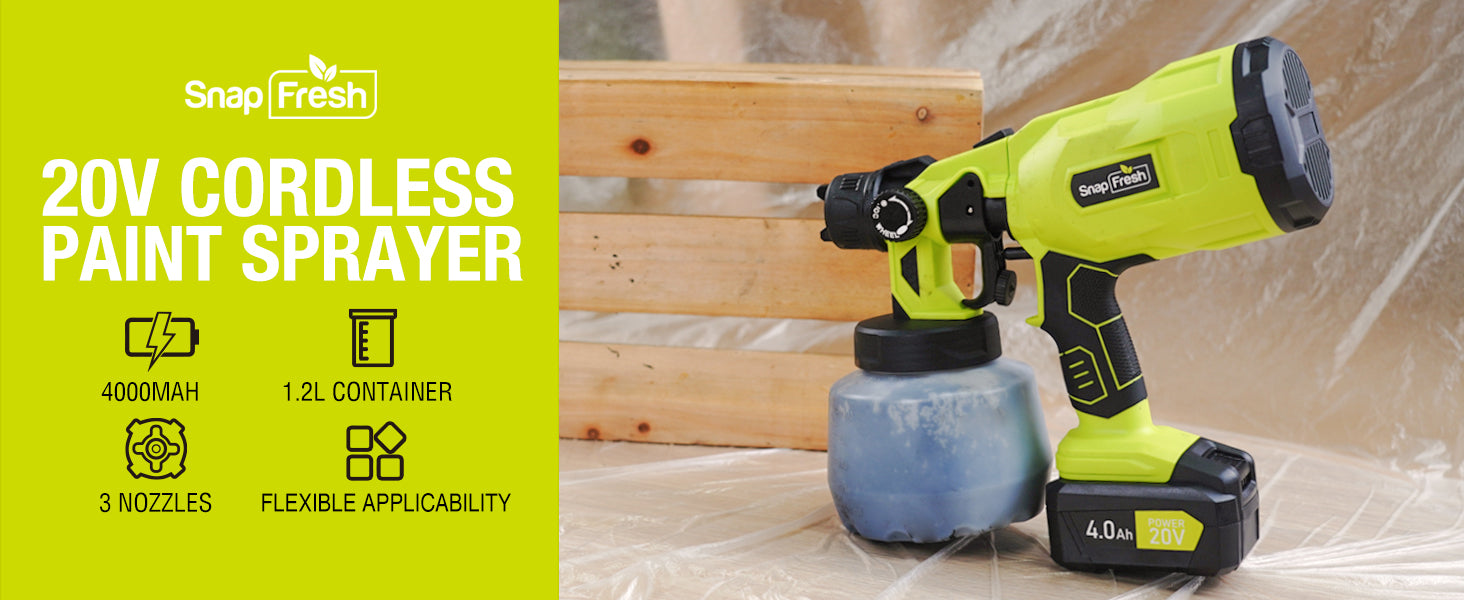 Introducing the SnapFresh Cordless Paint Sprayer - Revolutionizing Your Painting Experience!