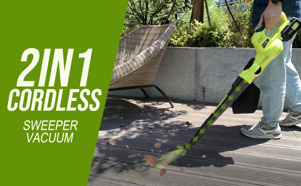Clear leaves and debris with ease! SnapFresh 20V Cordless 2-in-1 Leaf Blower/Vacuum - lightweight, powerful and versatile for tidy outdoor spaces. - SnapFresh