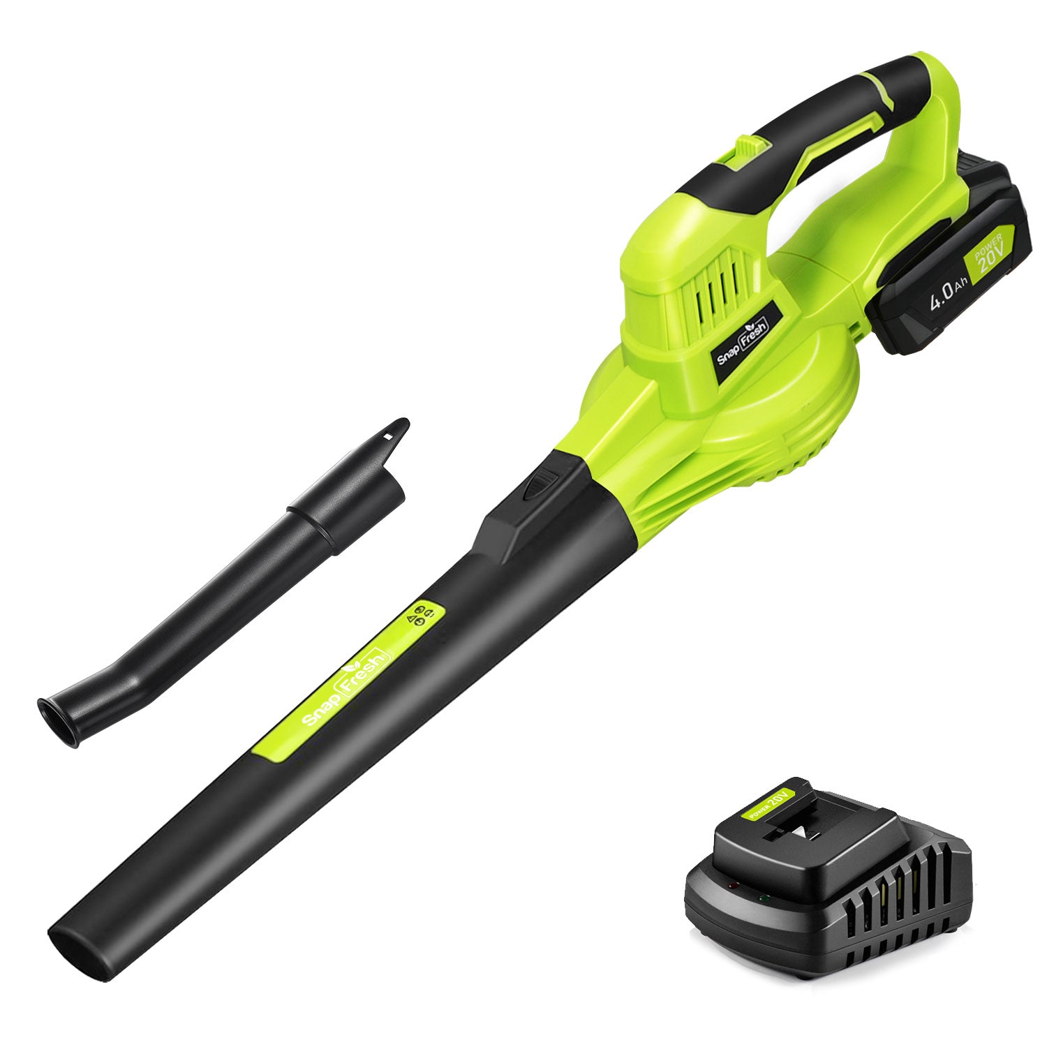 20V Cordless Leaf Blower(140CFM/130MPH) , 4.0Ah Li-Ion Battery And Charger (BBT-YOR01)