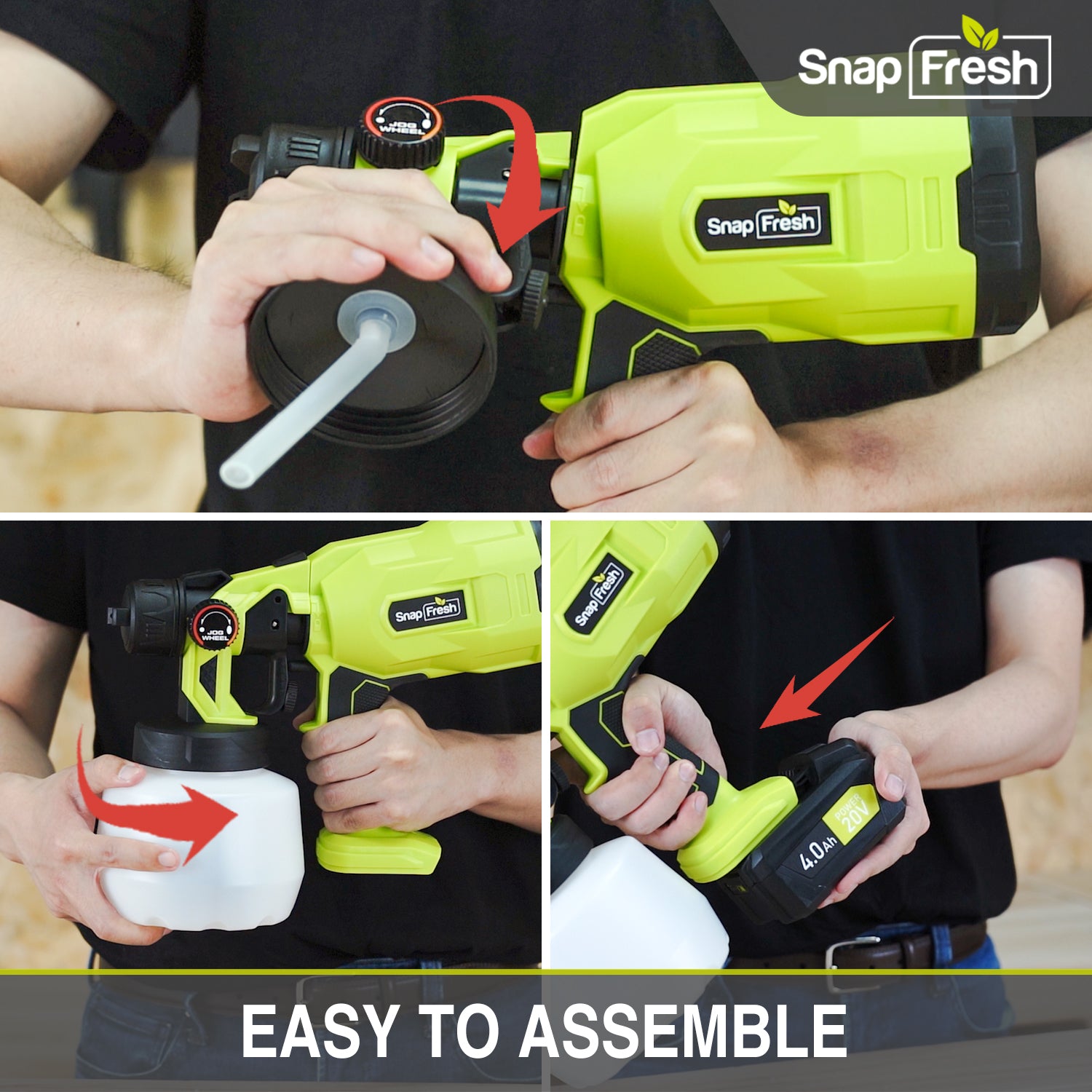 20V Cordless Paint Sprayer with 4.0Ah Li-ion Battery and Charger