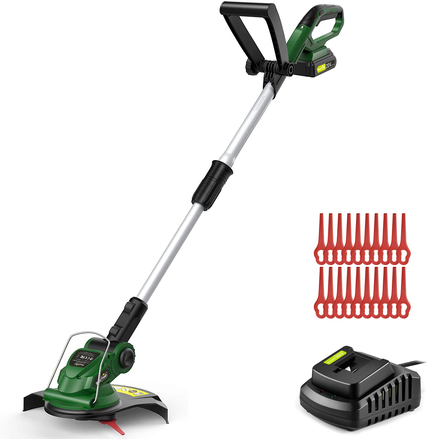 20V Cordless Grass Trimmer with 2.0Ah Li-ion Battery and Charger (BBT-YOM02)