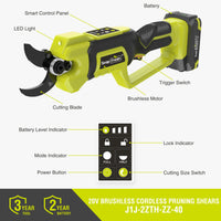 SnapFresh 20V Brushless Cordless Electric Pruning Shears