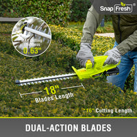 SnapFresh 20V Cordless Hedge Trimmer 18”