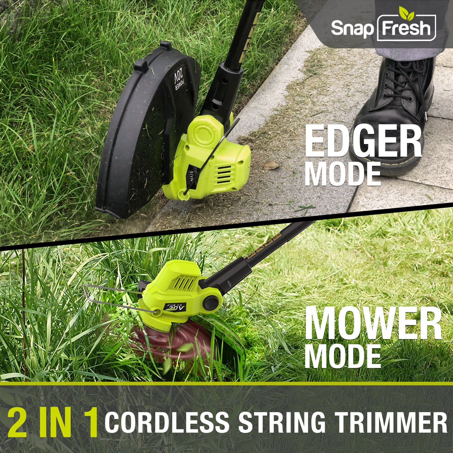 String Trimmer/Weed Eater, 20V, Li-ion Battery - SnapFresh