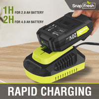 SnapFresh 20V Rapid Battery Charger（BBT-XH20V AC100V-240V）