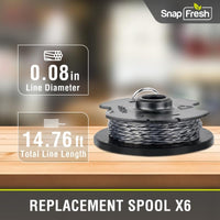 SnapFresh Replacement String Trimmer Spools (SP1011)