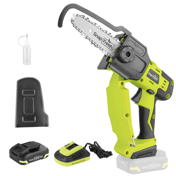 20V Cordless 5 Inch Mini Chainsaw, 2.0Ah Li-Ion Battery And Charger (M ...
