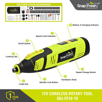 SnapFresh 12V Cordless Rotary Tool Kit