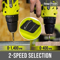 SnapFresh 20V Cordless Drill Driver Kit