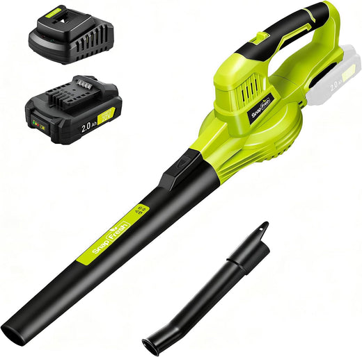 20V Cordless Leaf Blower(140CFM/130MPH) , 2.0Ah Li-Ion Battery And Charger (BBT-YOR01)