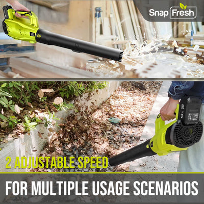 20V Max Cordless Leaf Blower(350CFM/100MPH), 4.0Ah Li-ion Battery and Charger (BBT-ZE20BW)