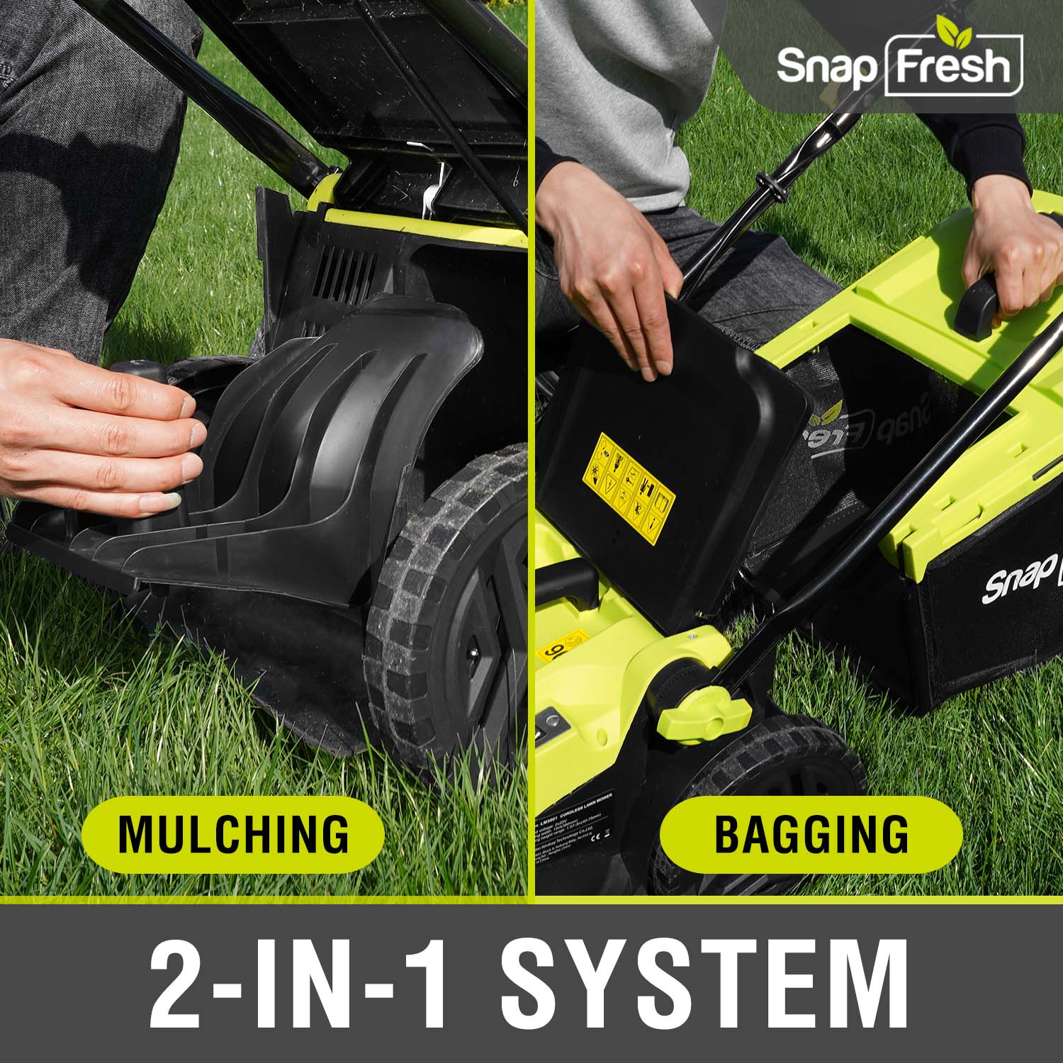 SnapFresh 16 Inch Brushless Electric Lawn Mower（LM3801