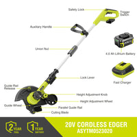 SnapFresh 20V Cordless Lawn Edger