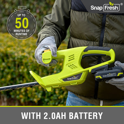 SnapFresh 20V Cordless Hedge Trimmer 18”