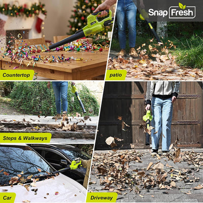20V Cordless Leaf Blower(140CFM/130MPH) , 2.0Ah Li-Ion Battery And Charger (BBT-YOR01)