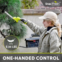8V Cordless Hedge Trimmer and Grass Shear with Rotating Head