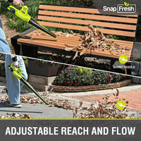 20V Cordless Leaf Blower(140CFM/130MPH) , 2.0Ah Li-Ion Battery And Charger (BBT-YOR01)