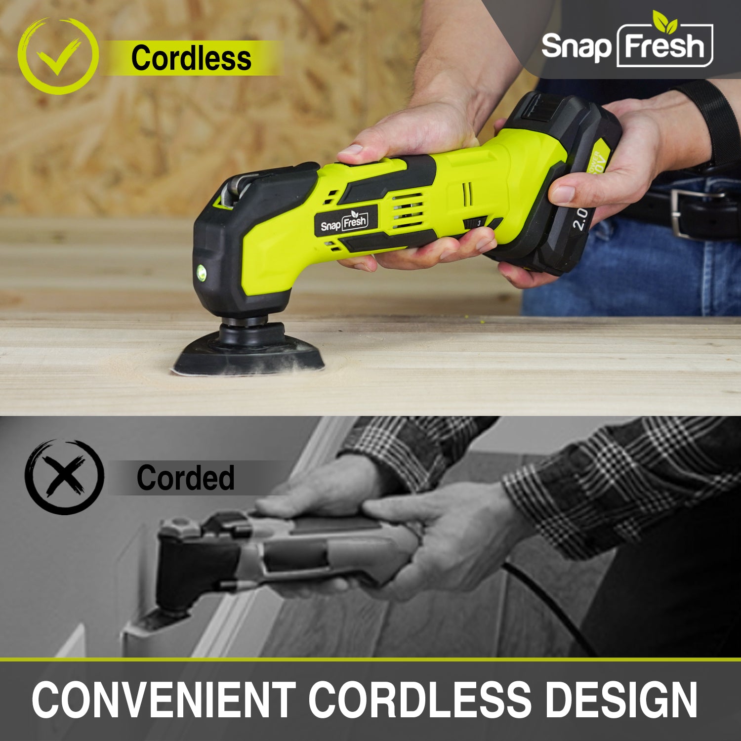 Oscillerend Multitool 18V Variabele Snelheid - 18 Accessoires - Zonder Accu