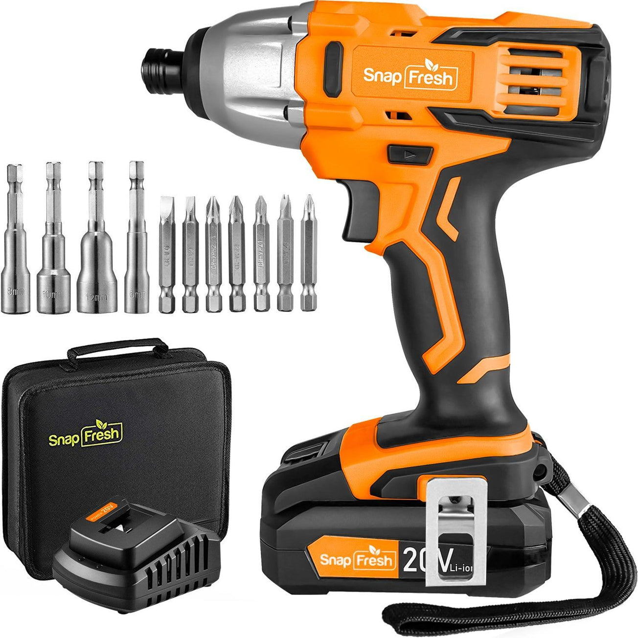 20V Impact Driver Set with 2.0Ah Li-ion Battery and Charger (BBT-POB04) - SnapFresh
