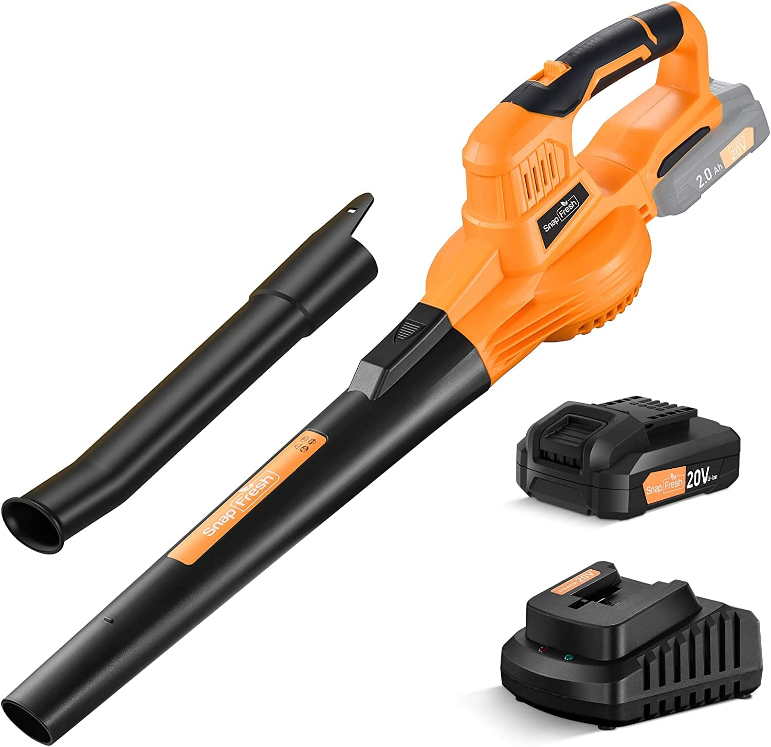 20V Cordless Leaf Blower (130 MPH/140CFM), 2.0Ah Battery and Charger